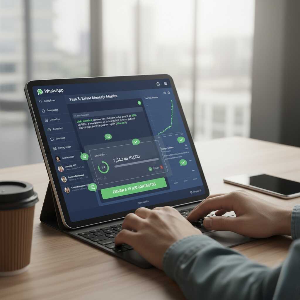 Paso 3: Programa y Envía - programa para enviar WhatsApp a no contactos PC gratis