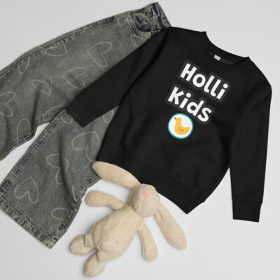 Sudadera de cuello redondo HolliKids unisex.