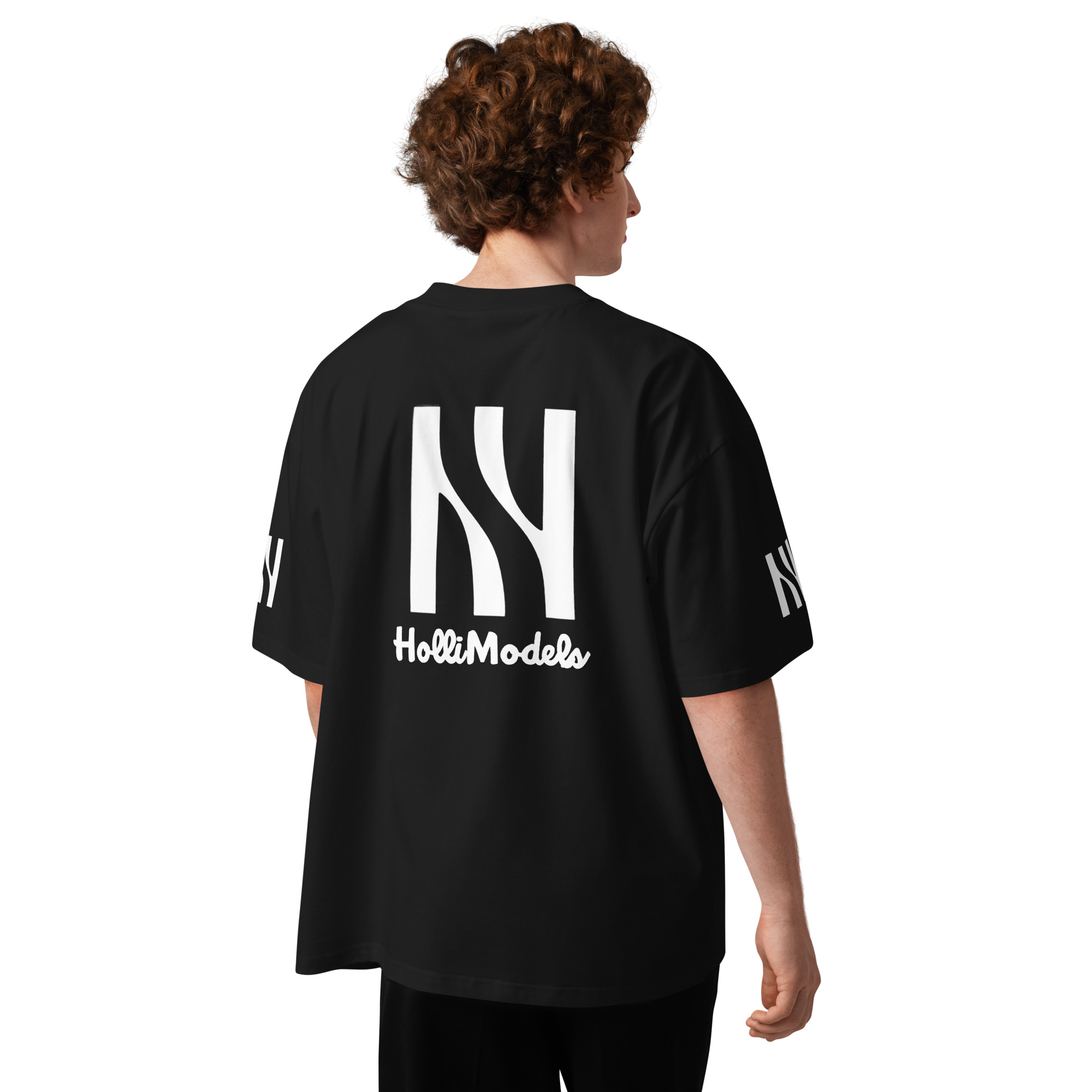 Camiseta oversize orgánica de cuello alto unisex- HolliModels - Imagen 4