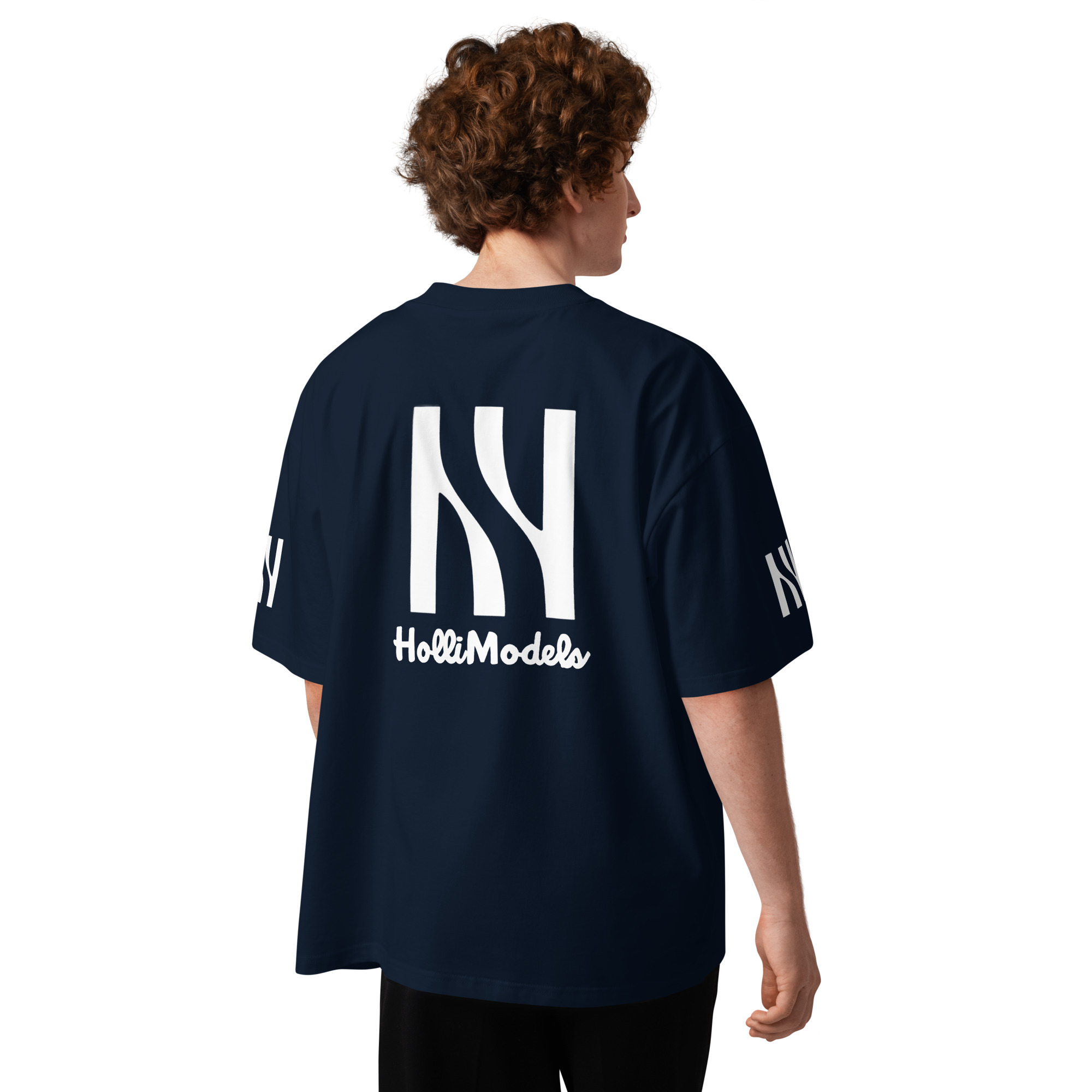 Camiseta oversize orgánica de cuello alto unisex- HolliModels - Imagen 2
