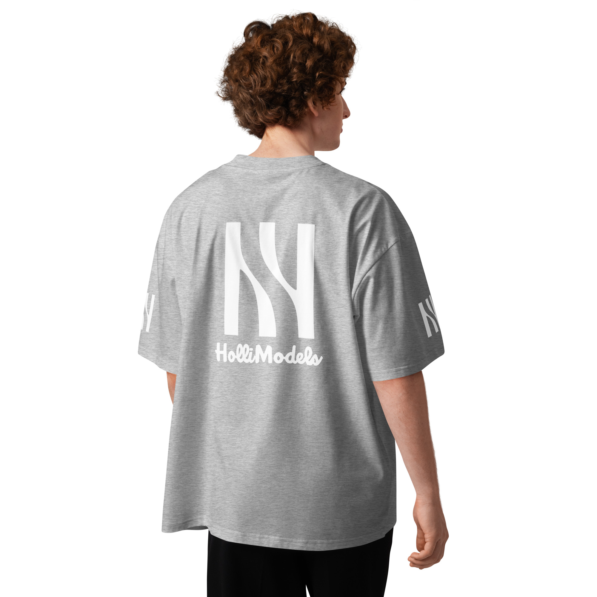 Camiseta oversize orgánica de cuello alto unisex- HolliModels - Imagen 7