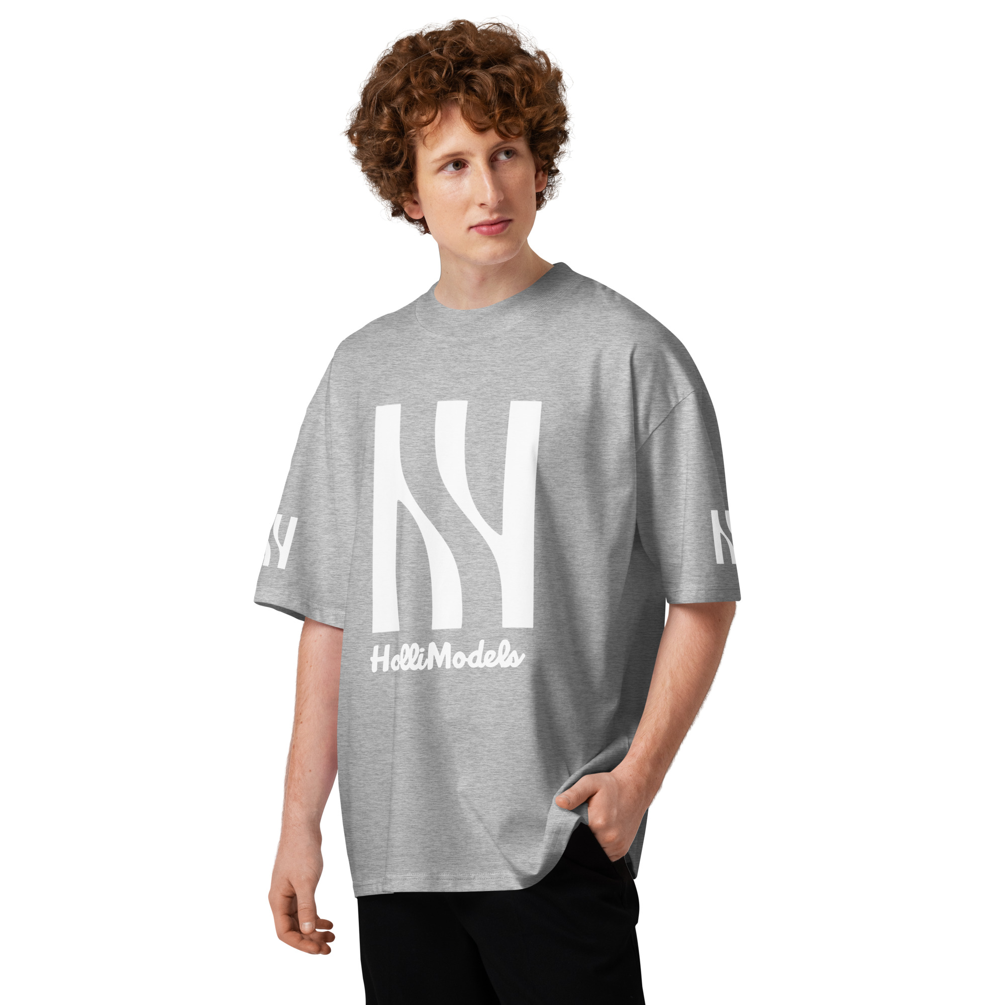 Camiseta oversize orgánica de cuello alto unisex- HolliModels - Imagen 8