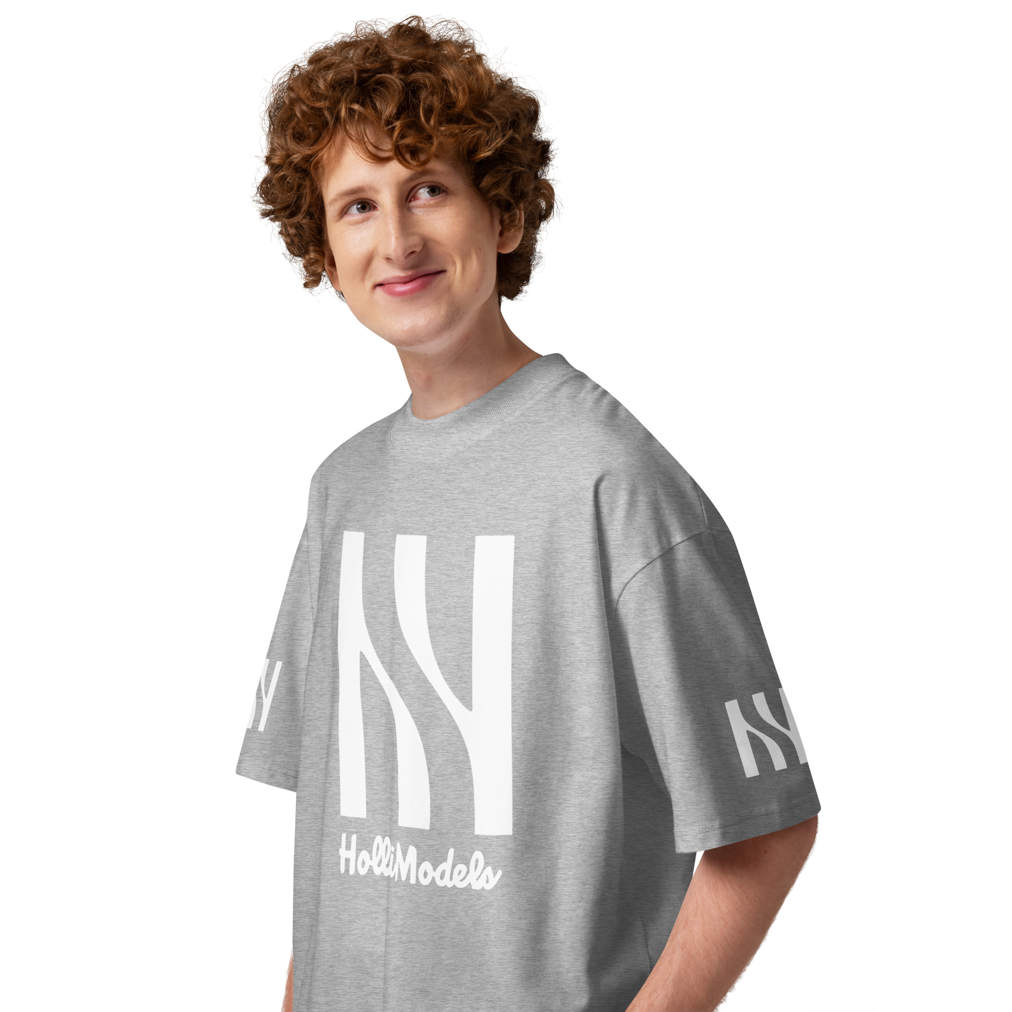 Camiseta oversize orgánica de cuello alto unisex- HolliModels - Imagen 9