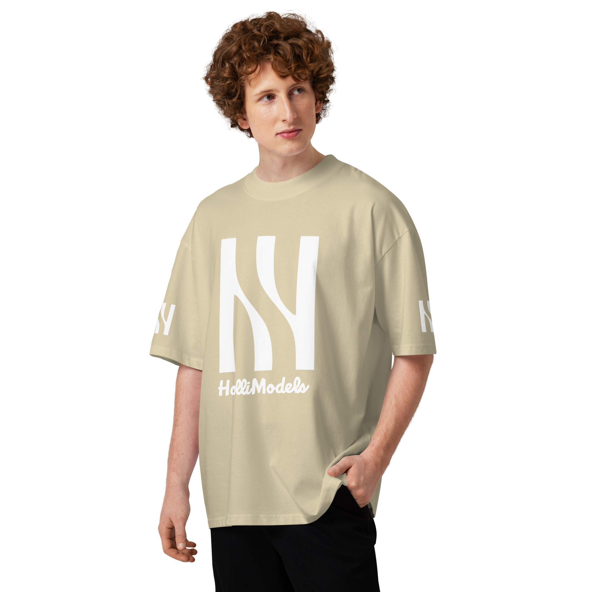 Camiseta oversize orgánica de cuello alto unisex- HolliModels - Imagen 11