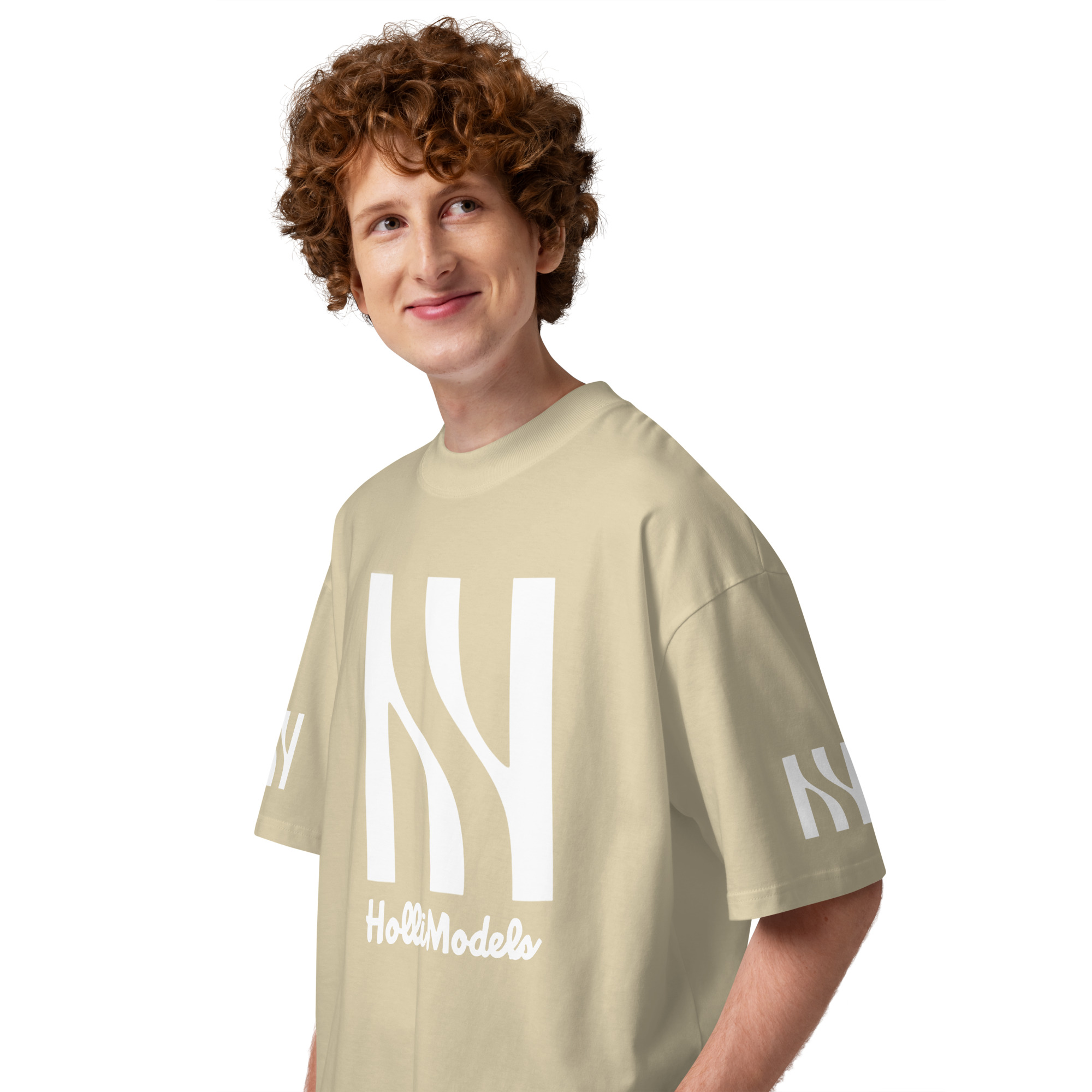Camiseta oversize orgánica de cuello alto unisex- HolliModels - Imagen 12